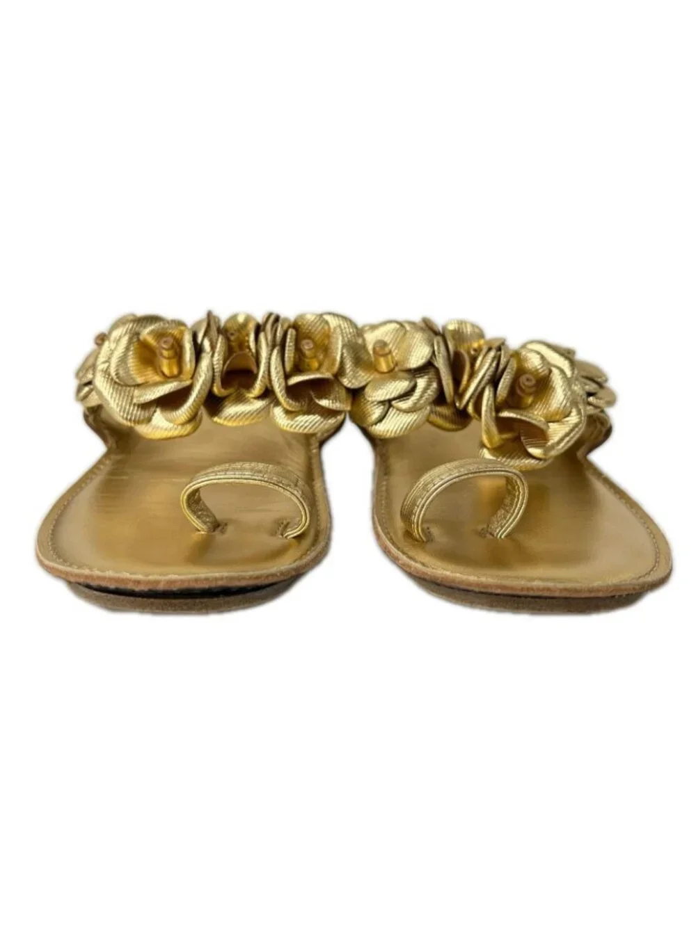 Chanel Camellia Flat Sandals